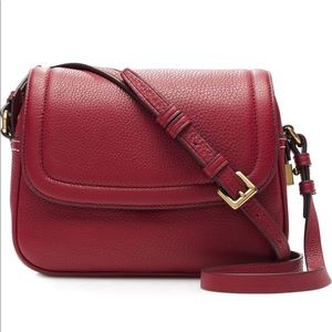 J. Crew Signet Flap Crossbody Bag in Red
